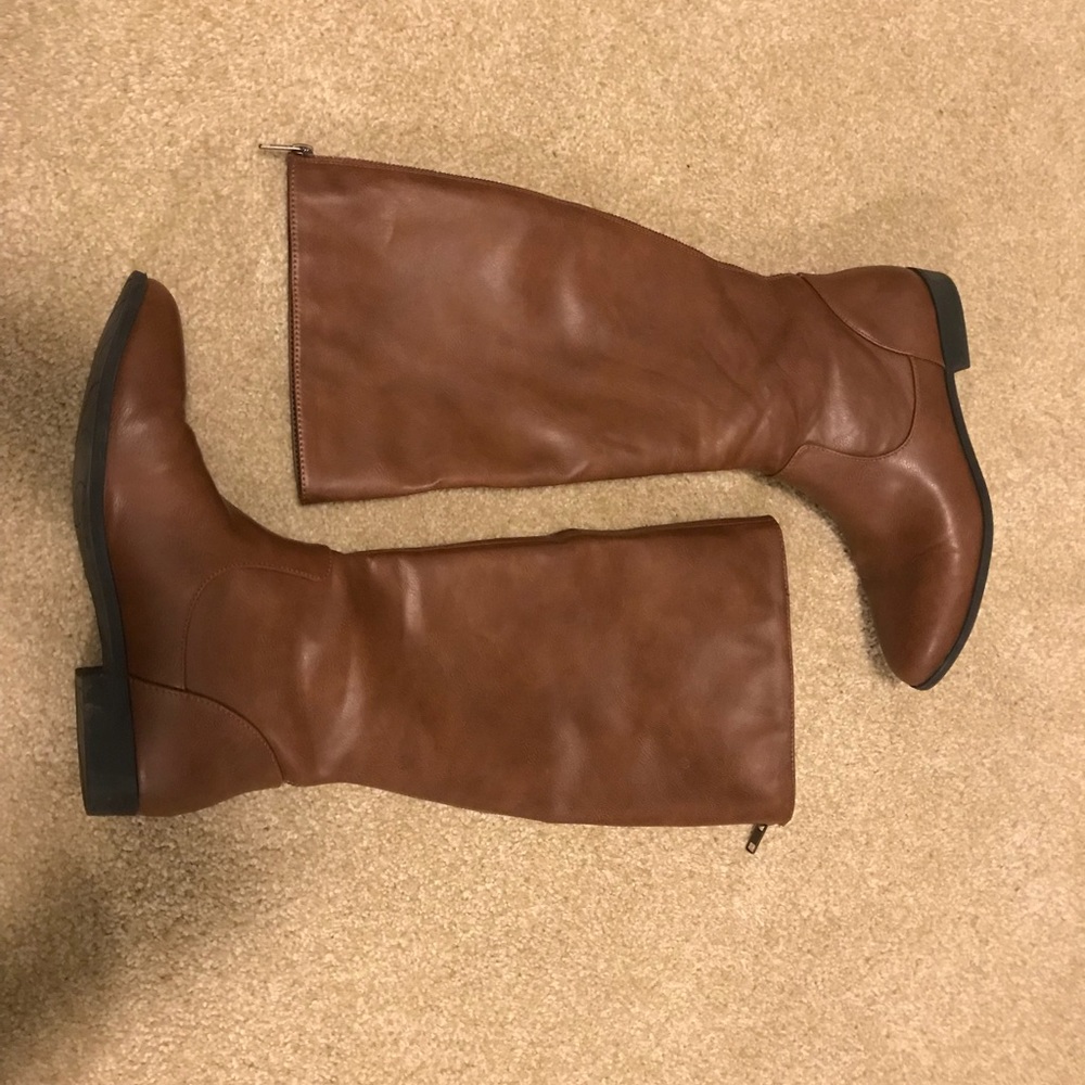 tall brown boots